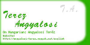 terez angyalosi business card